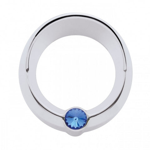 Signature Series Small Gauge Bezel With Visor For Freightliner - Blue Crystal