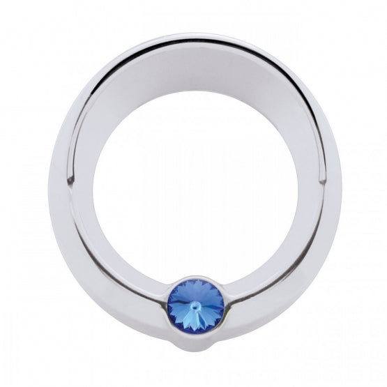 Signature Series Small Gauge Bezel With Visor For Freightliner - Blue Crystal