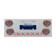 SS Rear Center Panel With 4X Red LED 4" Light & 6X Red LED 2" Light & Bezel -Clear Lens -Comp. Series