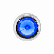 4 LED Dual Function 3/4" Mini Spike Light With SS Bezel (Clearance/Marker) - Blue LED/Clear Lens