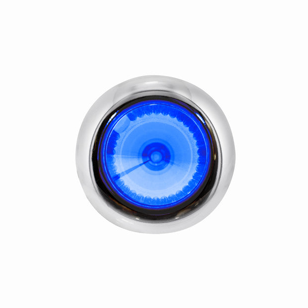 4 LED Dual Function 3/4" Mini Spike Light With SS Bezel (Clearance/Marker) - Blue LED/Clear Lens