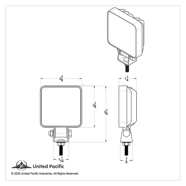 4 High Power 3-Watt LED Compact Work Light