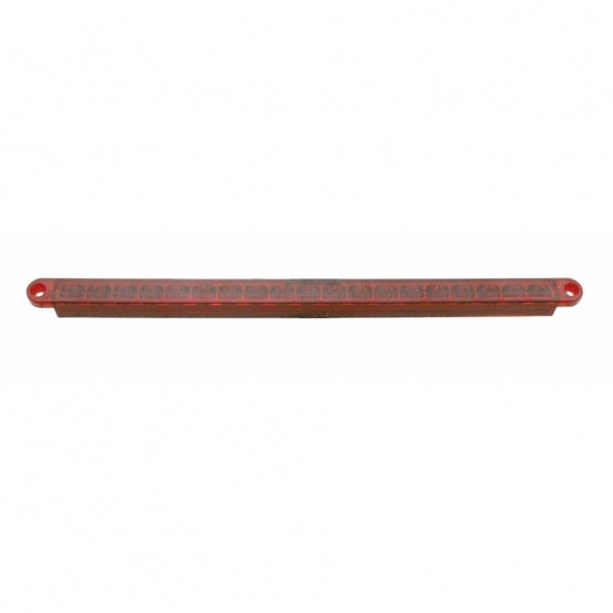 19 LED 12" Reflector Light Bar (Stop, Turn &amp; Tail) - Red LED/Red Lens