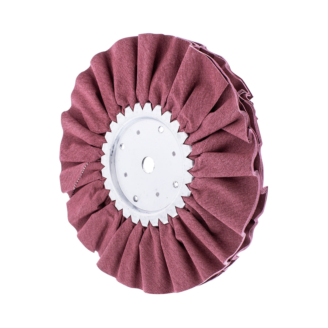10" Red Treated Airway Buff - 5/8" &amp; 1/2" Arbor