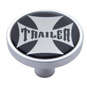 "Trailer" Short Air Valve Knob - Black Maltese Cross Sticker