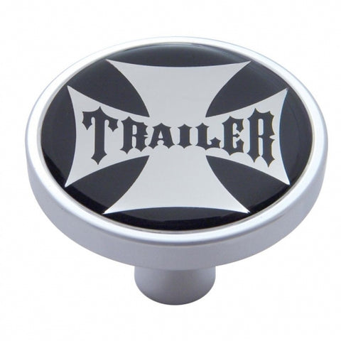 "Trailer" Short Air Valve Knob - Black Maltese Cross Sticker