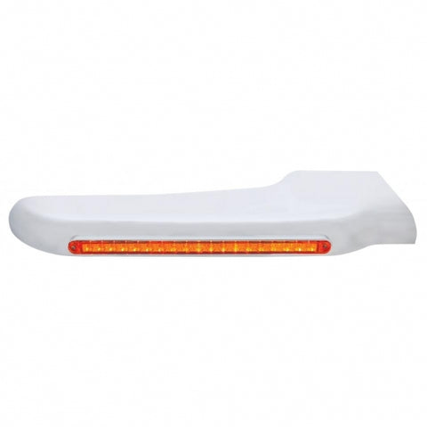 19 Amber LED Front Fender Cover For Peterbilt 388 (2008-2015) & 389 (2008-2023)-Amber Lens - Passenger
