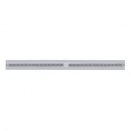 Chrome Top Mud Flap Plate With Two 14 LED 24" Light Bars - Red LED/Clear Lens (Each)