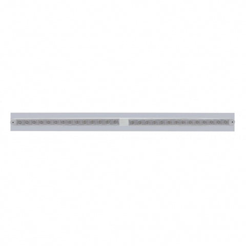 Chrome Top Mud Flap Plate With Two 14 LED 24" Light Bars - Red LED/Clear Lens (Each)