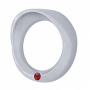 Signature Series Small Gauge Bezel With Visor For 2006+ Peterbilt - Red Crystal