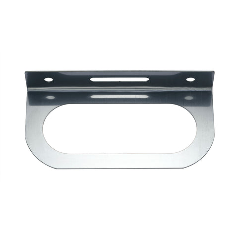 Stainless Light Bracket With Single Oval Light Cutout