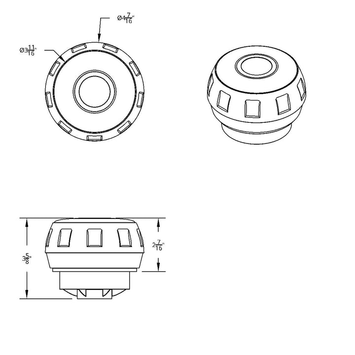 Chrome Steering Wheel Hub &amp; Horn Button Kit For Peterbilt (1998-2005), &amp; Kenworth (2001-2002)