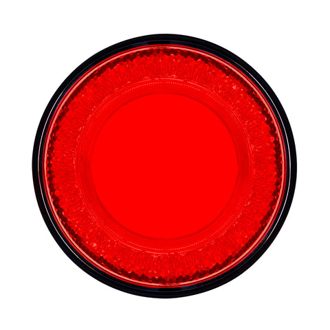 24 LED 4" Round Mirage Light (Stop, Turn & Tail) - Red LED/Red Lens