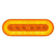 20 LED 6" Oval Turbine Light (Turn Signal) - Amber LED/Amber Lens