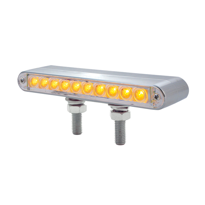 20 LED 6-1/2" Double Face Light Bar - Amber LED/Clear Lens