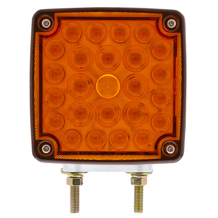 52 LED Double Stud Double Face Turn Signal Light (Driver) - Amber &amp; Red LED/Amber &amp; Red Lens