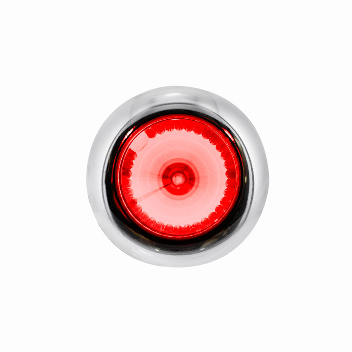 4 LED Dual Function 3/4" Mini Spike Light With SS Bezel (Clearance/Marker) - Red LED/Clear Lens