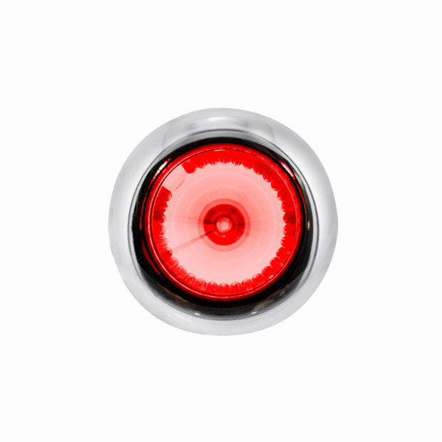 4 LED Dual Function 3/4" Mini Spike Light With SS Bezel (Clearance/Marker) - Red LED/Clear Lens