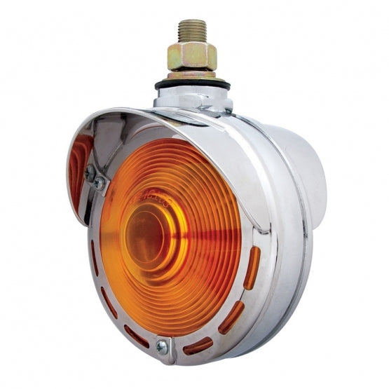 Double Face Turn Signal Light With Up-Side Down Visor - Amber &amp; Red Lens