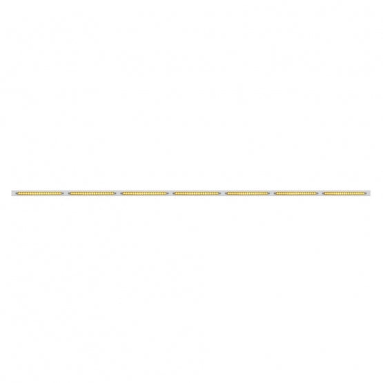 94" Stainless Steel Light Bracket With 7X 19 LED 12" Reflector Light Bars - Amber LED/Clear Lens