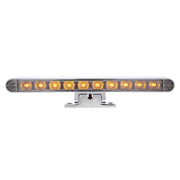 Chrome 10 LED Light Bar With 180 Degree Swivel Base - Dual Function Amber LED/Clear Lens