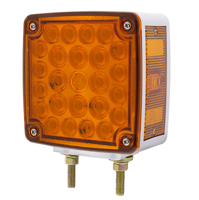52 LED Double Stud Double Face Turn Signal Light (Driver) - Amber &amp; Red LED/Amber &amp; Red Lens