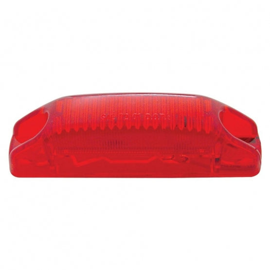 6 LED Rectangular Streamline Light (Clearance/Marker) - Red LED/Red Lens