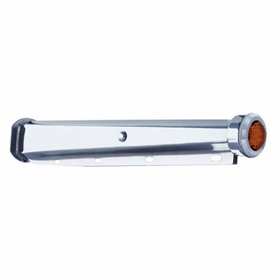 30" Heavy Duty Mud Flap Hangers With 9 LED End Cap &amp; Bezel - Amber LED/Amber Lens (Pair)