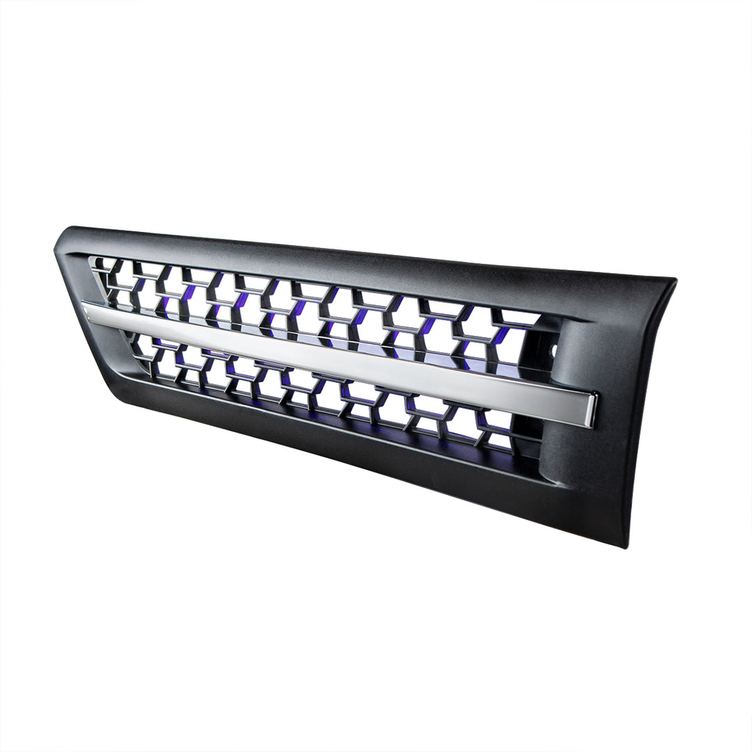 Hood Air Intake Grille With White LED For 2018-2024 Freightliner Cascadia 126 - Driver