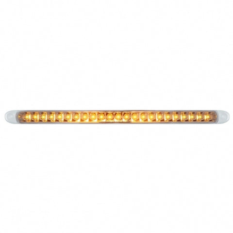 23 SMD LED 17-1/4" Reflector Turn Signal Light Bar Only - Amber LED/Clear Lens
