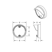 3" Round LED Light Bezel With Side Visor