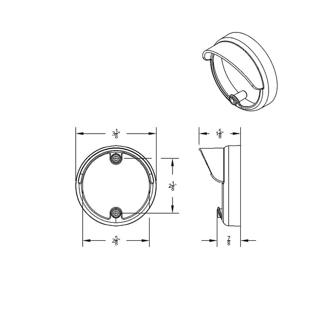 3" Round LED Light Bezel With Side Visor
