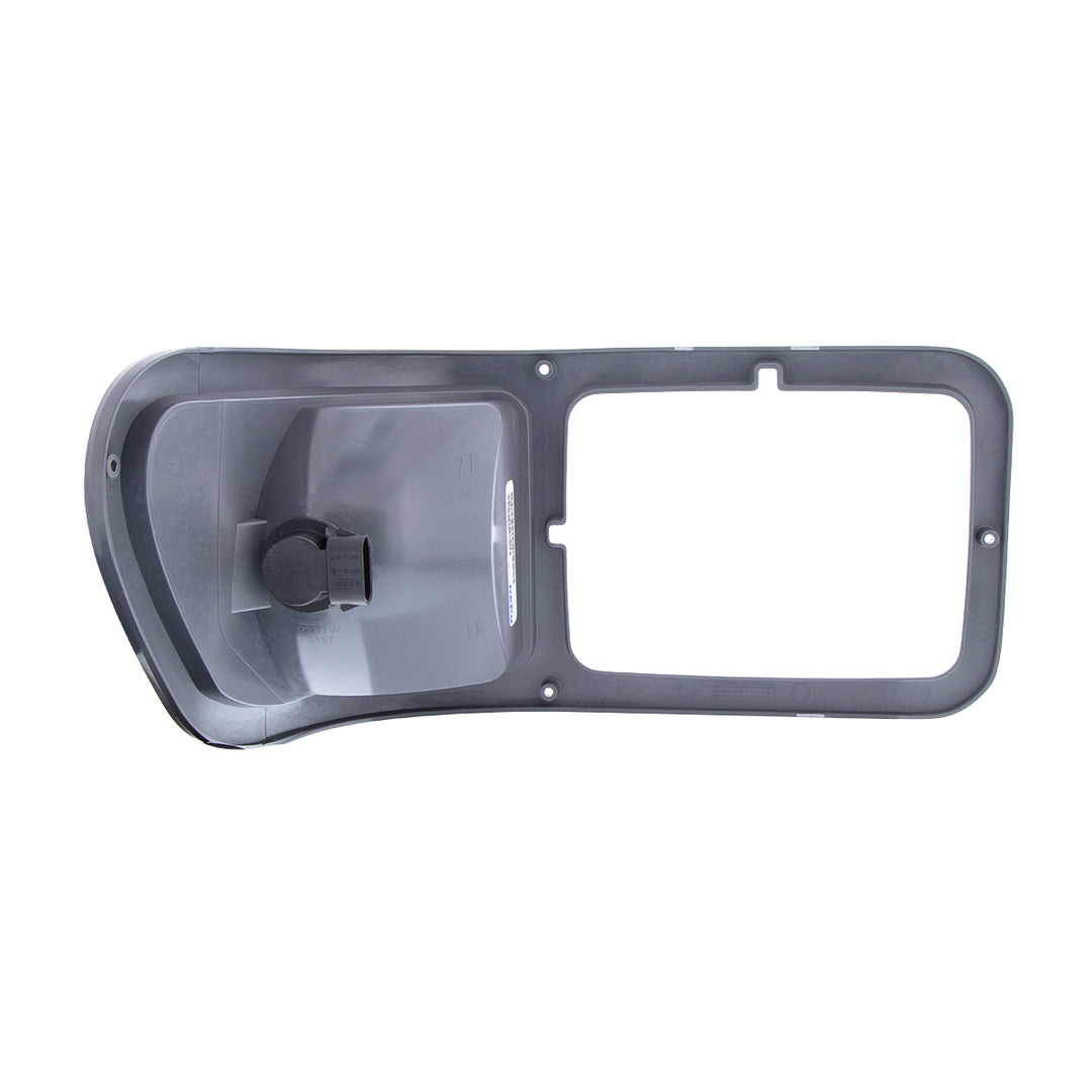 Gray Plastic Headlight Bezel With Parking Light For 2000-2015 Ford F-650/F-750 - Driver