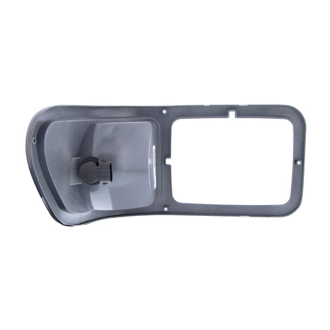 Gray Plastic Headlight Bezel With Parking Light For 2000-2015 Ford F-650/F-750 - Driver