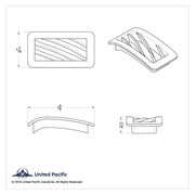 Chrome Plastic A/C Vent For 2001-2005 Peterbilt - Passenger