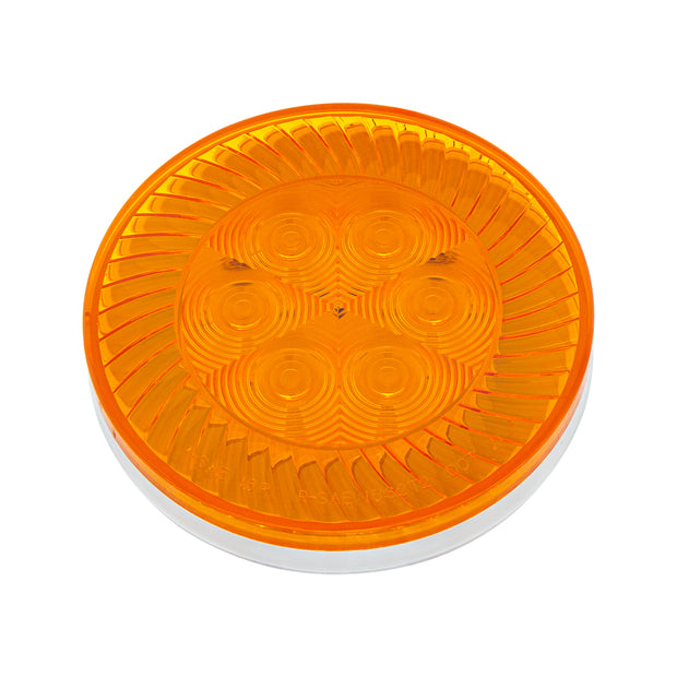 16 LED 4" Round Turbine Light (Turn Signal) - Amber LED/Amber Lens