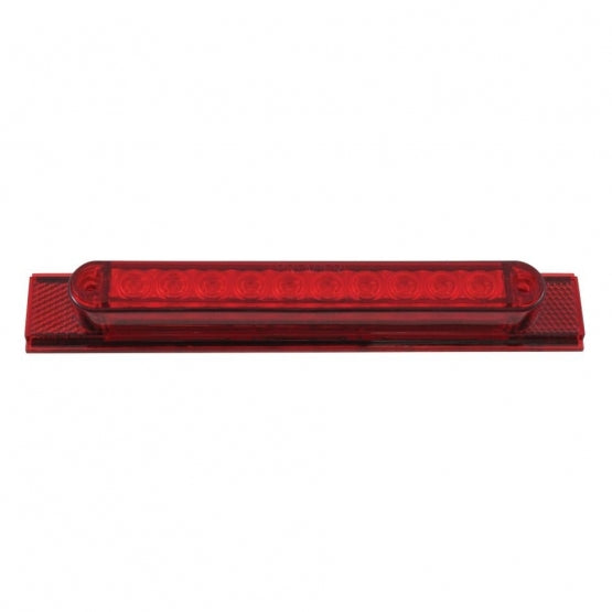 10 LED Conspicuity Reflector Plate Light With Red Reflector - Red LED/Red Lens (Each)