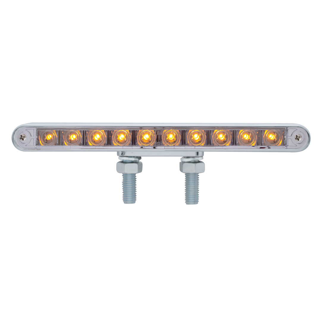 20 LED 9" Double Face Light Bar - Amber LED/Clear Lens