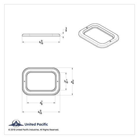 Chrome Rectangular Light Bezel