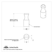 Toggle Switch Extension For International - Clear Crystal