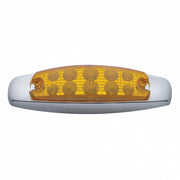 10 LED Reflector Rectangular Light (Clearance/Marker) - Amber LED/Amber Lens