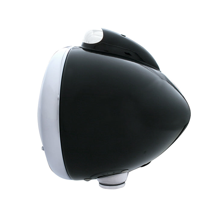 Black Guide 682-C Headlight H6024 &amp; Dual Mode LED Signal - Clear Lens