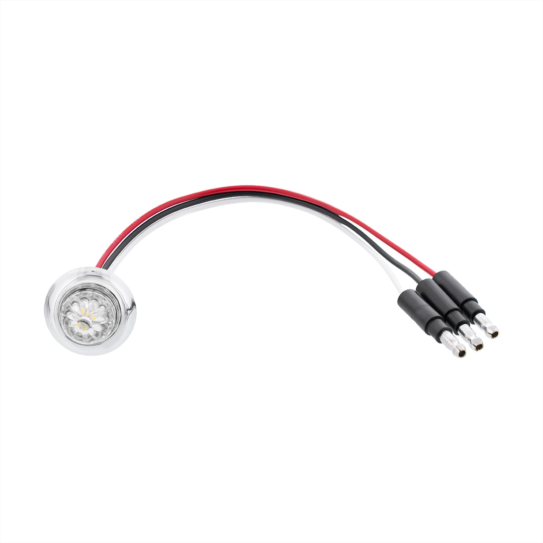 4 LED Dual Function 3/4" Mini Watermelon Light (Clearance/Marker) - Amber LED/Clear Lens