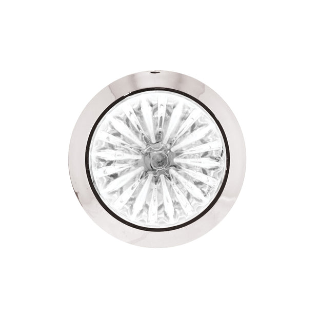4 LED 3/4" Mini Watermelon Double Fury Light With Clear Lens (Clearance/Marker) - Amber & White LED