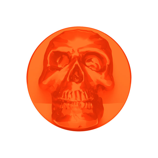 Skull Air Valve Knob - Cadmium Orange