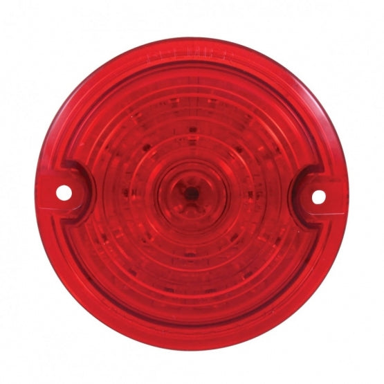 21 LED 3-1/4" Dual Function Signal Light For Harley Motorcycle With 1157 Plug - Red LED/Red Lens