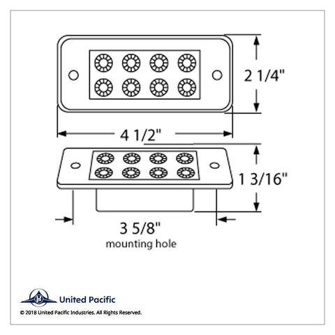 8 LED Reflector Cab Light For Freightliner Century (1996-2011) And Columbia (2001-2017) - Amber LED/Clear Lens