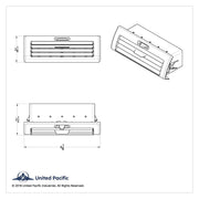 Chrome Plastic A/C Vent For 2008-2017 Freightliner Cascadia - Center/Adjustable