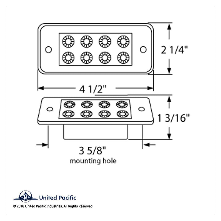 8 LED Reflector Cab Light For Freightliner Century (1996-2011) And Columbia (2001-2017) - Amber LED/Amber Lens