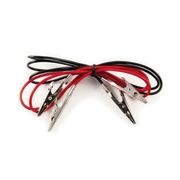 10 Amp Alligator Test Clips w/ 30" Vinyl Leads, 1Red/1Black 1 Set.